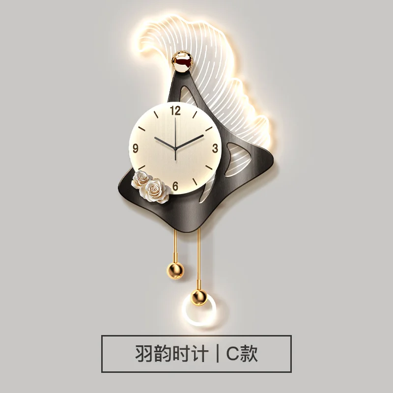 Creative Wall Clock with Decorative Light – Hanging Art for Living & Dining Room Decor - Image 8