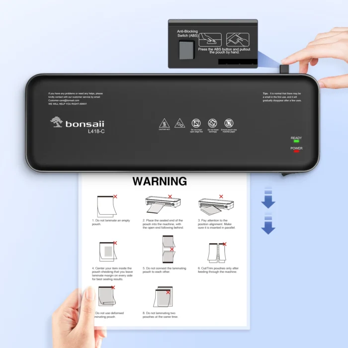 Bonsaii 9-Inch Thermal Laminator – Jam-Free Tech for Documents, Photos & Posters - Image 6