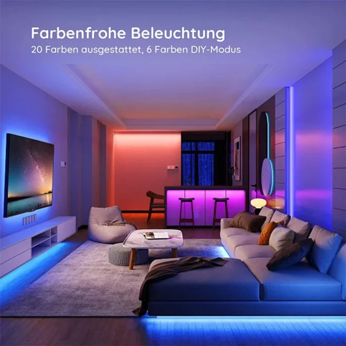5M TV LED Backlight Strip – RGB Bluetooth Music Sync for 32–60" TVs - Image 2