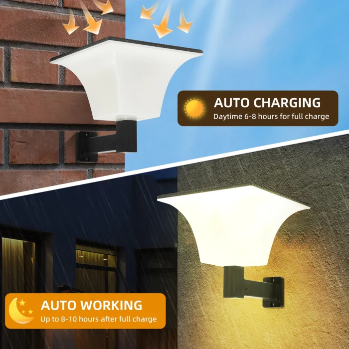 Solar Wall LED Light – Radar Sensor Waterproof Lamp for Porch & Garage - Image 5