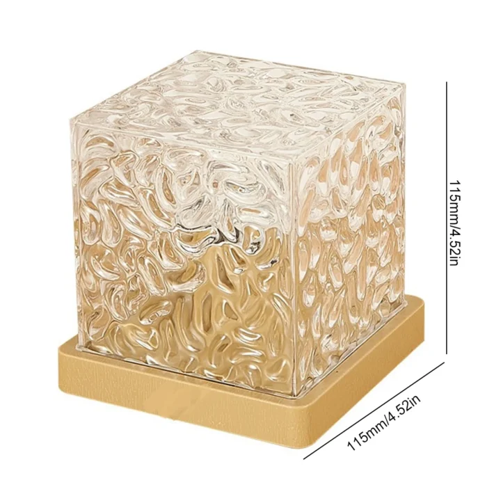Rotating Water Ripple Night Lamp – 16 Colors with Remote, Cube Light for Bedside & Gifts - Image 6