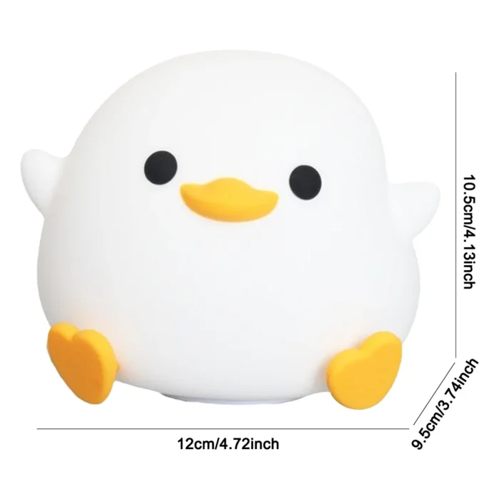Silicone Duck Night Light – Touch Dimmable USB Bedside Lamp for Kids Room - Image 6