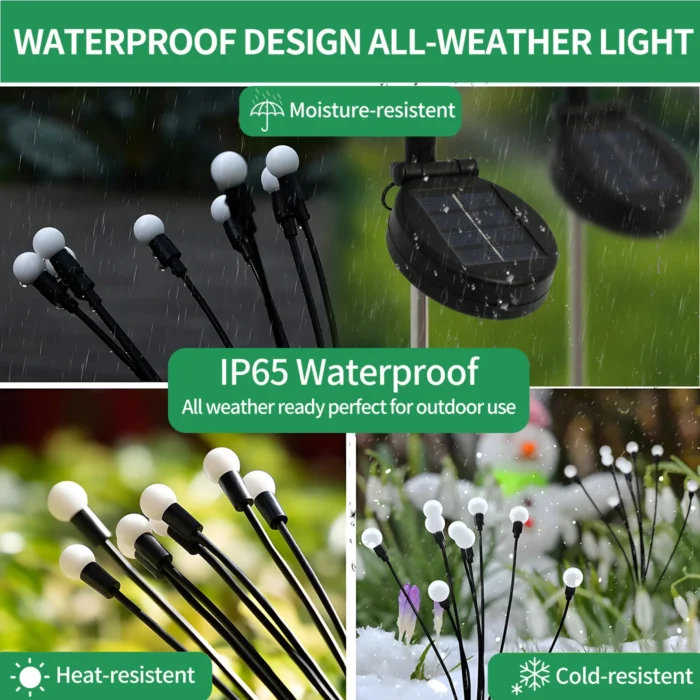 8-Head Solar Firefly Lights – Waterproof LED Outdoor Decorative Garden Lights for Yard & Patio - Image 5