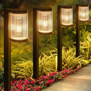Solar Pathway Lights 4 Pack – Upgraded Super Bright 12H Outdoor Lights for Yard & Garden