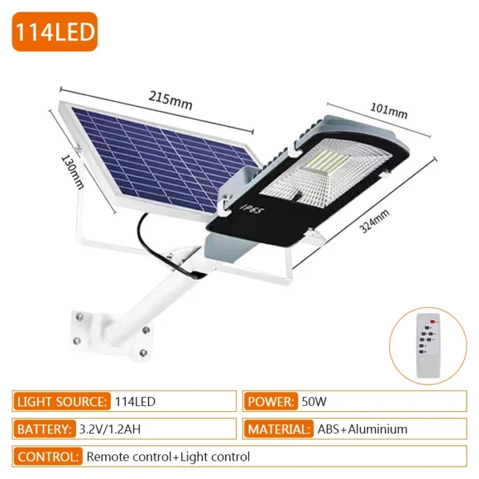 50W–200W Solar Street Light – IP65 Waterproof LED for Garden & Garage - Image 8