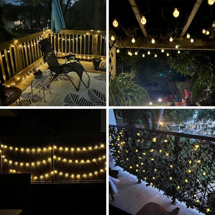 Solar Bubble Ball String Lights – 8 Modes Outdoor Garden & Party Decoration - Image 6