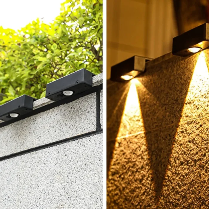 4-Pack Outdoor Solar Powered Deck Lights – Waterproof LED Wall Lights for Garden & Patio - Image 5