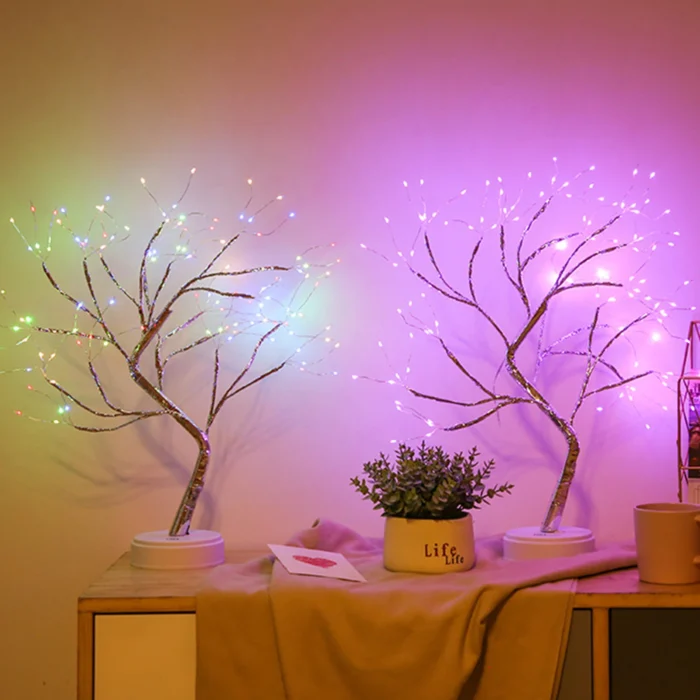 20" Bonsai Tree Light – USB/Battery Operated Table Lamp with Touch Switch for Home & Events - Image 5