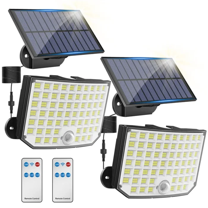 Solar Outdoor Lights, 256 LED Solar Powered Motion Sensor Security Lights with Waterproof 3 Modes Flood Lights for Outside Porch - Image 7