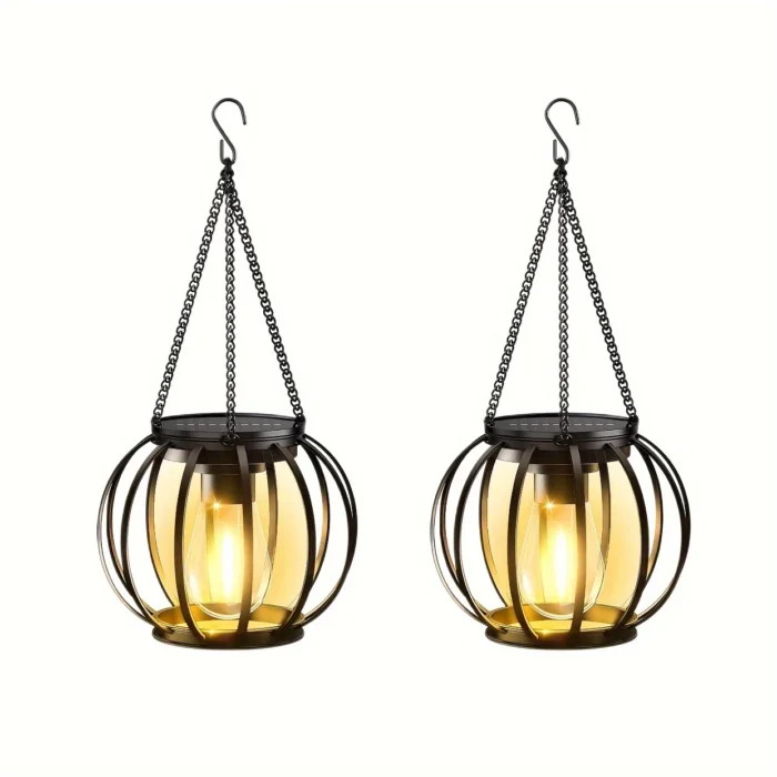 2-Pack Hanging Solar Lights – Bright Orb Design with Auto On/Off for Garden, Yard & Patio - Image 7