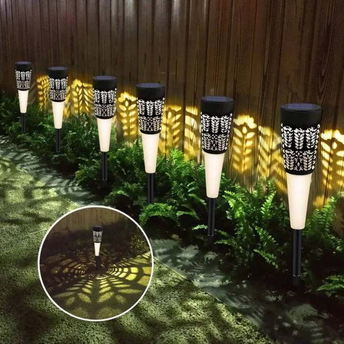Warm White LED Solar Pathway Lights – Waterproof Outdoor Yard & Patio Decor - Image 2