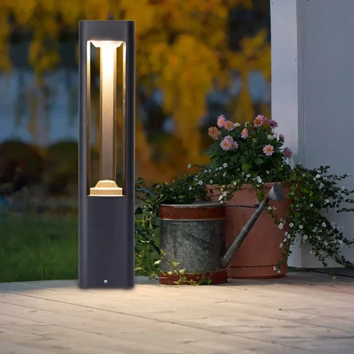 Outdoor LED Bollard Landscape Light – Black Garden Pathway & Lawn Lamp for Patio & Driveway - Image 2