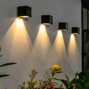 2-Pack Solar RGBW Wall Lights – Waterproof Outdoor Garden & Patio Lighting