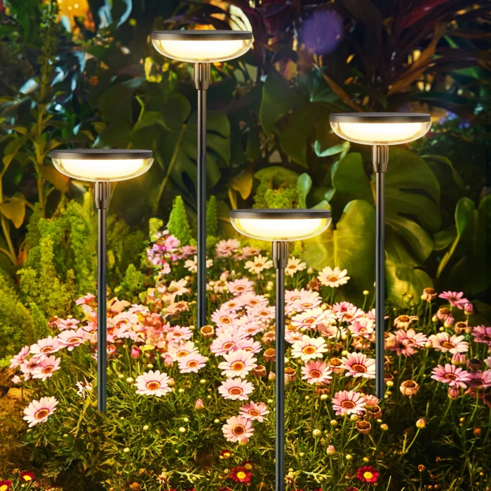 6-Pack Solar Path Lights – 31" Tall, 40 Lumens, Auto On/Off for Yard & Patio