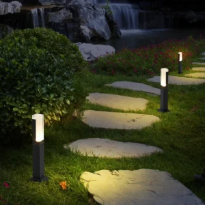 Aluminum Modern Minimalist Square Garden Lights – LED Waterproof Lawn & Courtyard Lights