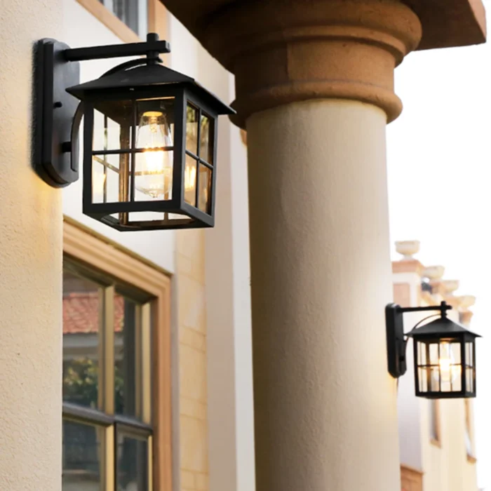 Outdoor Vintage Wall Lamp – E27 Bulb Retro Sconce, Black Bronze for Porch & Garden - Image 4
