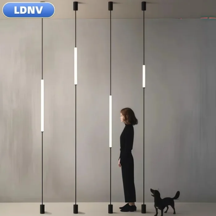 Modern Italian LED Floor Lamp – Long Line Acrylic Design for Bedroom, Living Room & Hotel Decor