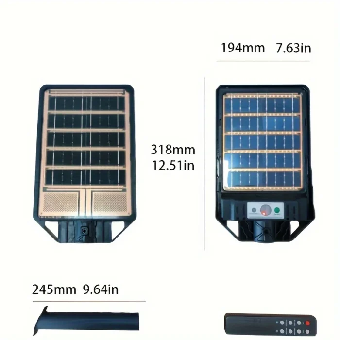 Solar Street Lights – Outdoor Waterproof Motion Sensor, Dusk to Dawn Commercial Parking Lot Lights - Image 6