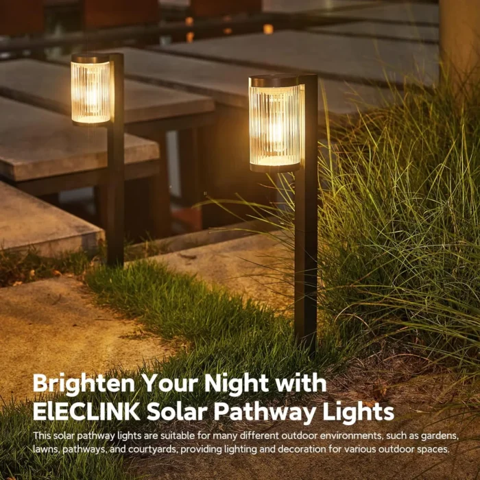Solar Pathway Lights 4 Pack – Upgraded Super Bright 12H Outdoor Lights for Yard & Garden - Image 6