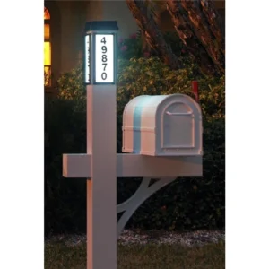 Two-Door Premium Aluminum Mailbox with Solar Address Light – Illuminated House Numbers