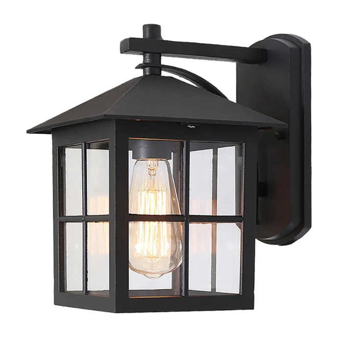 Outdoor Vintage Wall Lamp – E27 Bulb Retro Sconce, Black Bronze for Porch & Garden - Image 2