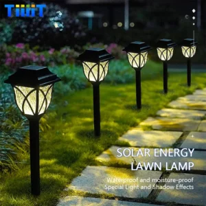8 Pack LED Solar Courtyard Lamps – Waterproof Outdoor Lawn & Garden Pathway Lights