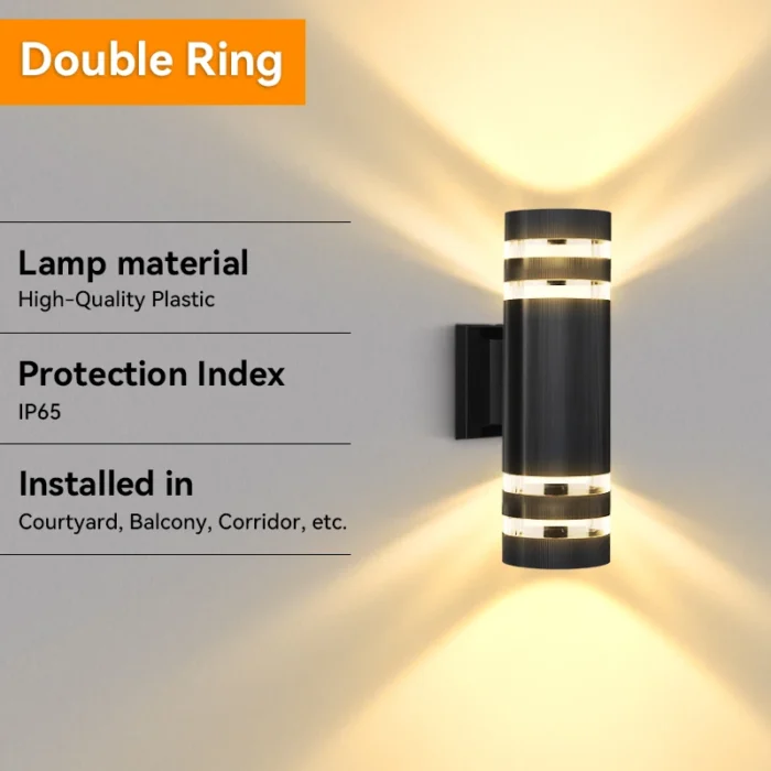 LED Outdoor Wall Lights – E27 Up/Down IP65 Waterproof Sconce for Porch & Garden - Image 8