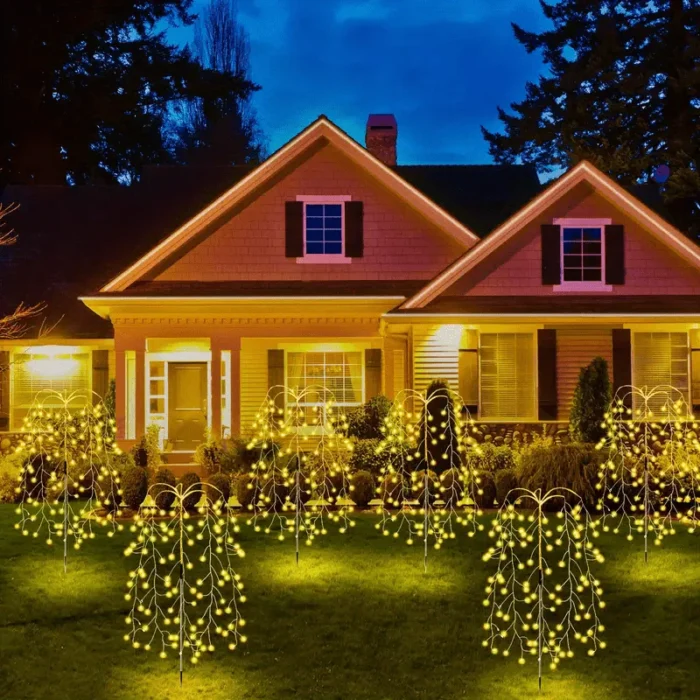 2/4/6pcs Outdoor Solar Fireworks Lights – 8-Mode Fairy String Lights for Garden & Balcony - Image 6