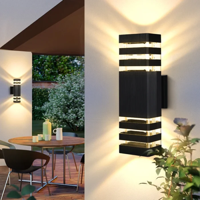LED Outdoor Wall Lights – E27 Up/Down IP65 Waterproof Sconce for Porch & Garden