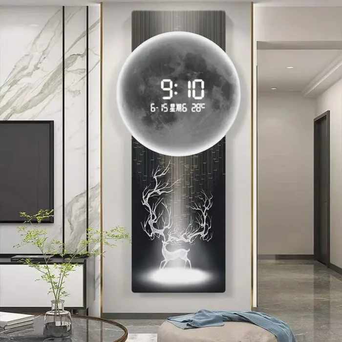 LED Wall Clock – Digital Display, Wall-Mounted for Living Room & Entrance Decor - Image 3