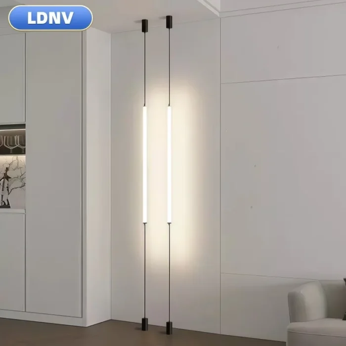 Modern Italian LED Floor Lamp – Long Line Acrylic Design for Bedroom, Living Room & Hotel Decor - Image 2