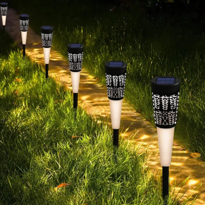 Warm White LED Solar Pathway Lights – Waterproof Outdoor Yard & Patio Decor - Image 3