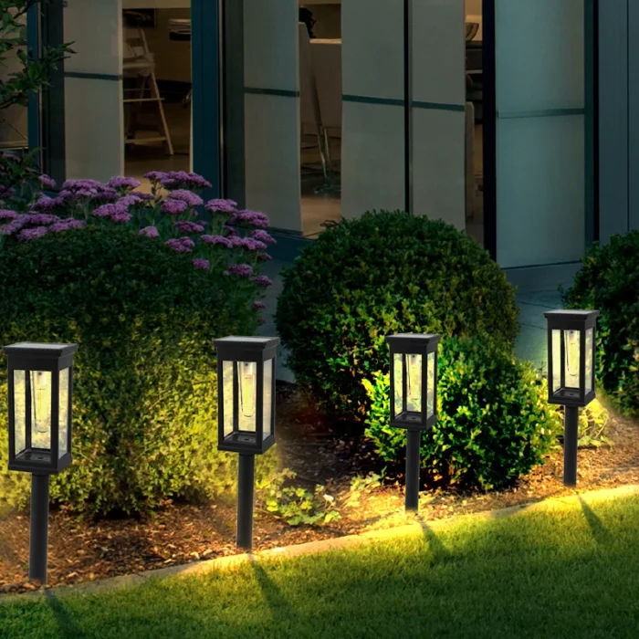 Retro Solar Pathway Warm Lights – Waterproof Outdoor Solar Powered Garden & Walkway Lighting - Image 4