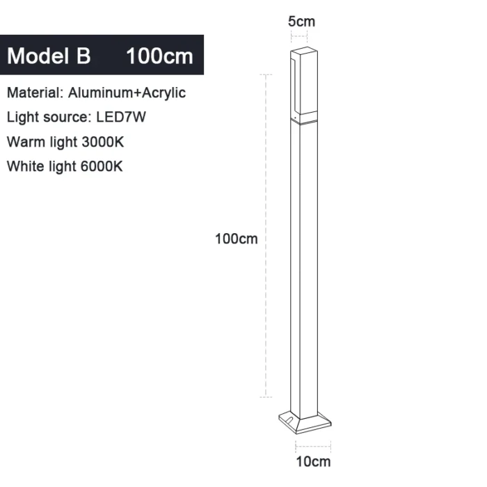 Aluminum Modern Minimalist Square Garden Lights – LED Waterproof Lawn & Courtyard Lights - Image 10