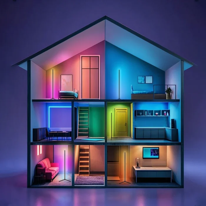 KANTUTOE Smart RGB Corner Floor Lamp – Bluetooth LED Mood Light - Image 5