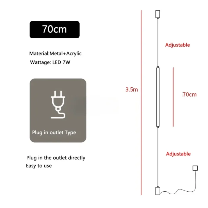 Modern Italian LED Floor Lamp – Long Line Acrylic Design for Bedroom, Living Room & Hotel Decor - Image 13