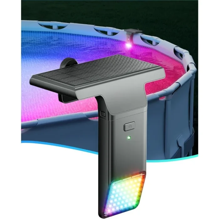 Solar LED Pool Lights – 10-Color Light for Metal Frame Above Ground Pools