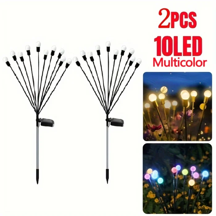 4PC Solar Firefly Lamps – Outdoor Camping & Garden Lawn Solar Lights - Image 9