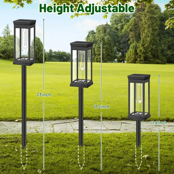 4 PCS Solar Pathway Lights – Waterproof Bright Solar Lamps for Yard, Garden & Walkway - Image 5