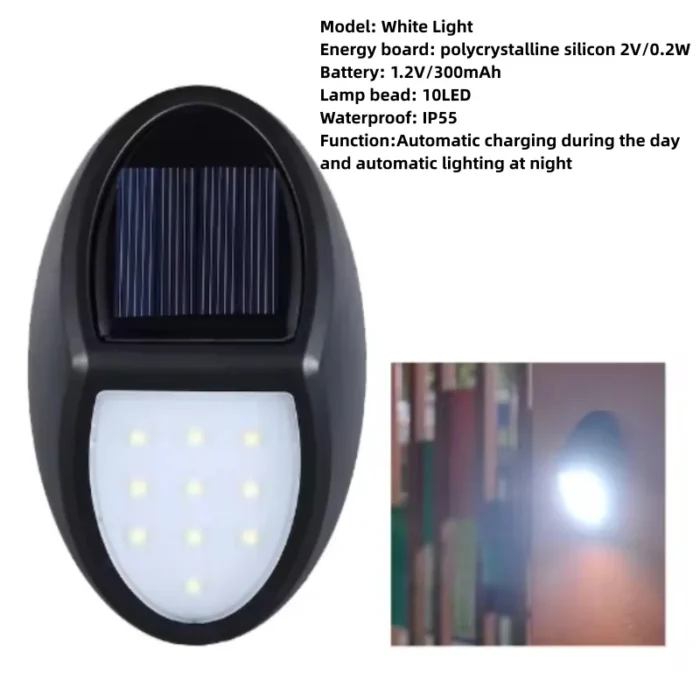 Solar Wall Lamp – Waterproof No-Wiring Step Light for Villa, Staircase & Courtyard Decoration - Image 3