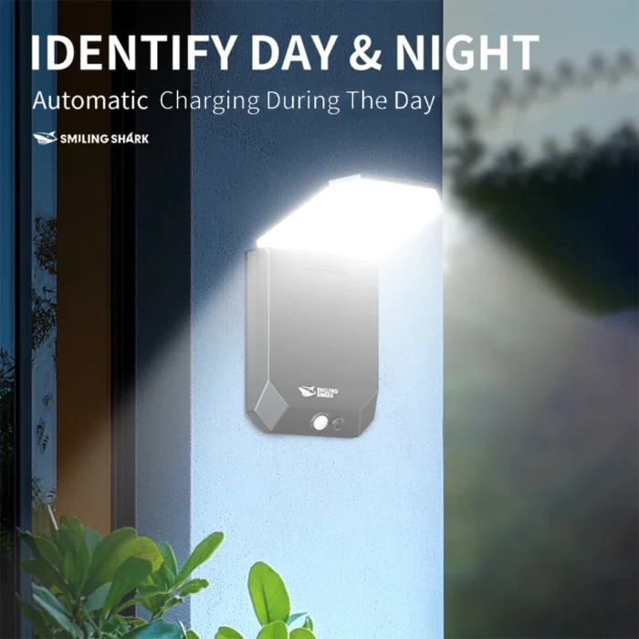 1pc Smiling Shark BD-068A Wall Lamp – Super Bright Rechargeable LED with Type-C Charging & Sensor - Image 2