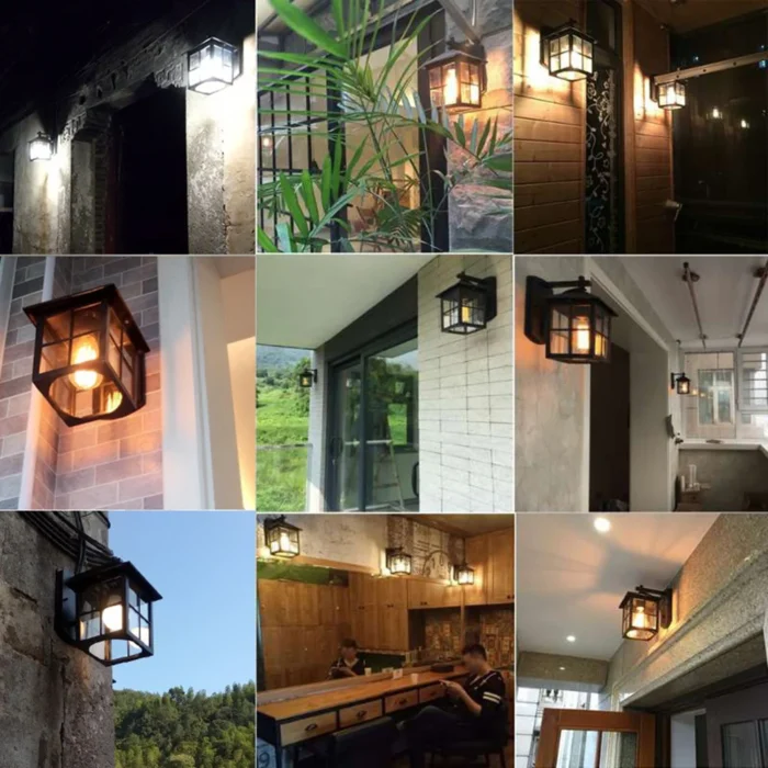 Outdoor Vintage Wall Lamp – E27 Bulb Retro Sconce, Black Bronze for Porch & Garden - Image 3