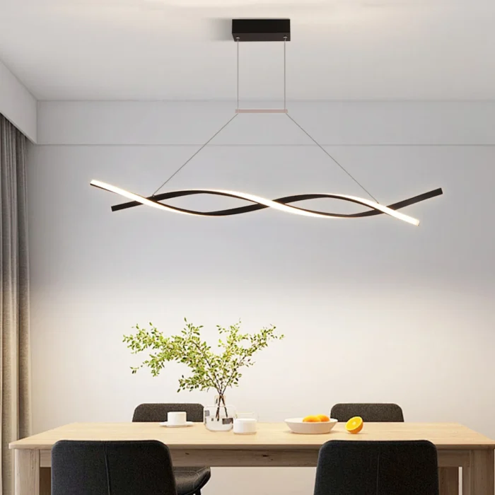 Modern Black Pendant Light – Clear Glass Farmhouse Fixture for Kitchen Island & Dining Room - Image 7