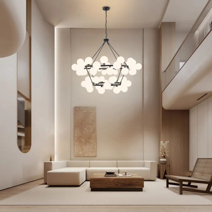 Large Tiered Chandelier – Dimmable Wagon Wheel Design for High Ceilings & Living Room - Image 4