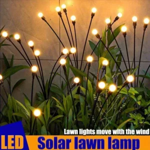 4PC Solar Firefly Lamps – Outdoor Camping & Garden Lawn Solar Lights
