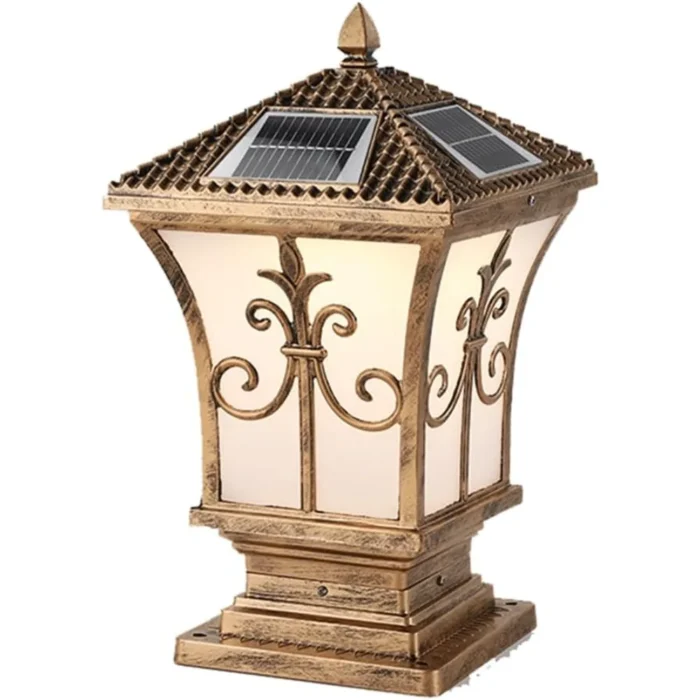 Solar Bronze Post Cap Light – Waterproof LED Pillar Lamp for Outdoors - Image 2