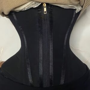 [High Compression Waist Trainer] 1pc High Compression Steel Boned Waist Trainer Belt - Adjustable Hooks and Zipper, Nylon 82% Spandex 18% Knit Fabric - Hand Washable Tummy Control Shapewear