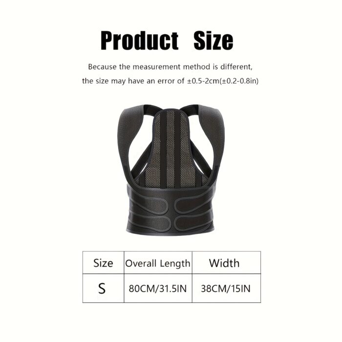 Adjustable Back Brace Posture Corrector – Full Back Support for Work, Study & Exercise - Image 6