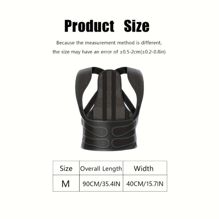 Adjustable Back Brace Posture Corrector – Full Back Support for Work, Study & Exercise - Image 9
