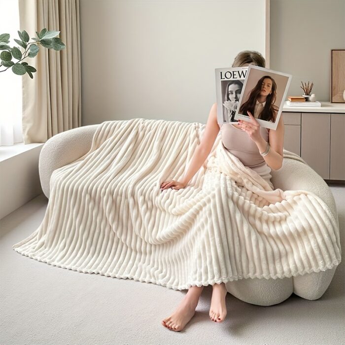 Ultra-Soft Faux Rabbit Fur Throw Blanket – Machine Washable, All-Season Decorative Throw - Image 11